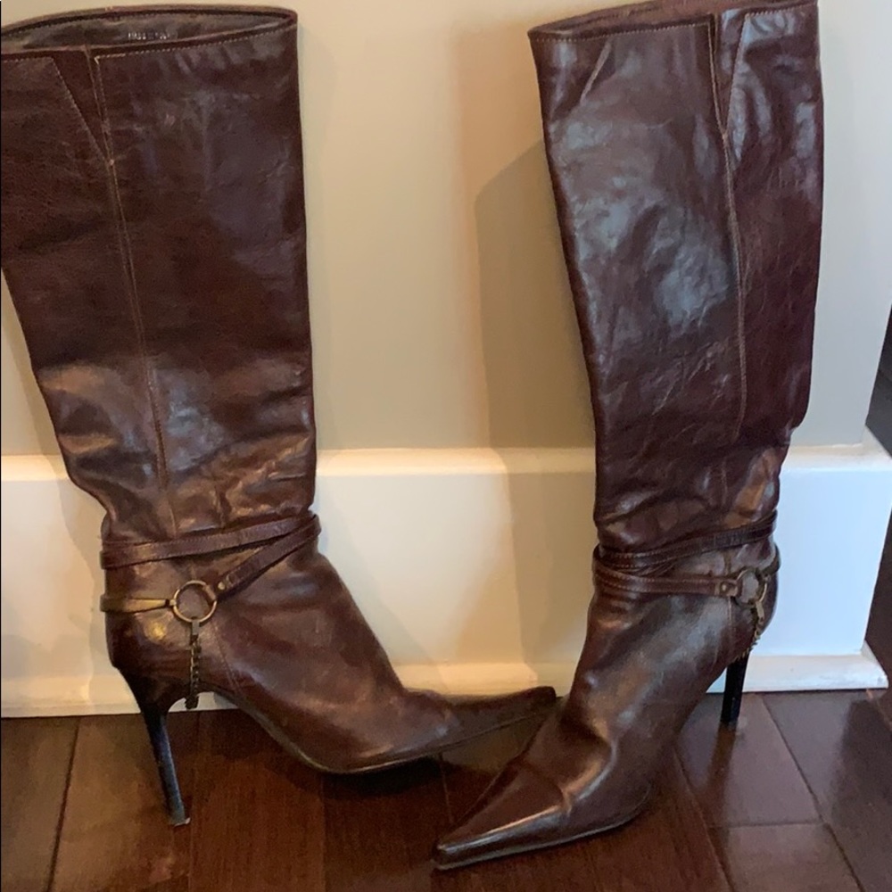 Aldo knee high leather boots.